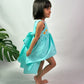 ArthLife Cyan Candy Party Wear Dress