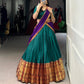 Lorenvalley Fashion Firozi Narayan Pet Silk Zari Weaving Work Lehenga Choli with Dupatta | Swadesiicart