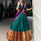 Lorenvalley Fashion Firozi Narayan Pet Silk Zari Weaving Work Lehenga Choli with Dupatta | Swadesiicart