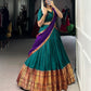 Lorenvalley Fashion Firozi Narayan Pet Silk Zari Weaving Work Lehenga Choli with Dupatta | Swadesiicart