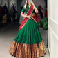 Lorenvalley Fashion Green Narayan Pet Silk Zari Weaving Work Lehenga Choli with Dupatta | Swadesiicart