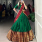 Lorenvalley Fashion Green Narayan Pet Silk Zari Weaving Work Lehenga Choli with Dupatta | Swadesiicart