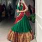 Lorenvalley Fashion Green Narayan Pet Silk Zari Weaving Work Lehenga Choli with Dupatta | Swadesiicart