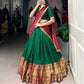 Lorenvalley Fashion Green Narayan Pet Silk Zari Weaving Work Lehenga Choli with Dupatta | Swadesiicart