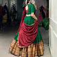 Lorenvalley Fashion Green Narayan Pet Silk Zari Weaving Work Lehenga Choli with Dupatta | Swadesiicart
