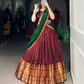 Lorenvalley Fashion Maroon Narayan Pet Silk Zari Weaving Work Lehenga Choli with Dupatta | Swadesiicart