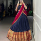 Lorenvalley Fashion Navyblue Narayan Pet Silk Zari Weaving Work Lehenga Choli with Dupatta | Swadesiicart