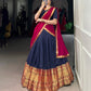 Lorenvalley Fashion Navyblue Narayan Pet Silk Zari Weaving Work Lehenga Choli with Dupatta | Swadesiicart