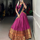 Lorenvalley Fashion Pink Narayan Pet Silk Zari Weaving Work Lehenga Choli with Dupatta - Swadesiicart