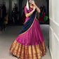 Lorenvalley Fashion Pink Narayan Pet Silk Zari Weaving Work Lehenga Choli with Dupatta - Swadesiicart