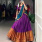 Lorenvalley Fashion Purple Narayan Pet Silk Zari Weaving Work Lehenga Choli with Dupatta - Swadesiicart