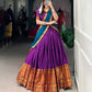 Lorenvalley Fashion Purple Narayan Pet Silk Zari Weaving Work Lehenga Choli with Dupatta - Swadesiicart