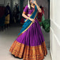 Lorenvalley Fashion Purple Narayan Pet Silk Zari Weaving Work Lehenga Choli with Dupatta - Swadesiicart