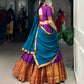 Lorenvalley Fashion Purple Narayan Pet Silk Zari Weaving Work Lehenga Choli with Dupatta - Swadesiicart