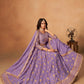 Anaita Lavender Organza Lehenga Choli With Heavy Embroidery Work