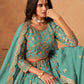Anaita Sky Blue Organza Lehenga Choli With Heavy Embroidery Work