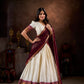 Lorenvalley White Poly Cotton Chex With Zari Weaving Work Lehenga Choli with Dupatta | Swadesiicart