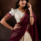 Lorenvalley White Poly Cotton Chex With Zari Weaving Work Lehenga Choli with Dupatta | Swadesiicart