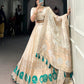 Lorenvalley Off White Pure Shimmer With Weaving Work with Mirror And Beads (Moti) Hand Work Lehenga Choli | Swadesiicart
