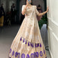 Lorenvalley Off White Pure Shimmer With Weaving Work with Mirror And Beads (Moti) Hand Work Lehenga Choli | Swadesiicart