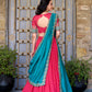 Lorenvalley Pink Vichitra Silk Zari Weaving Work Lace Border Belt with Sequins Lace Touch Up Lehenga Choli with Dupatta | Swadesiicart