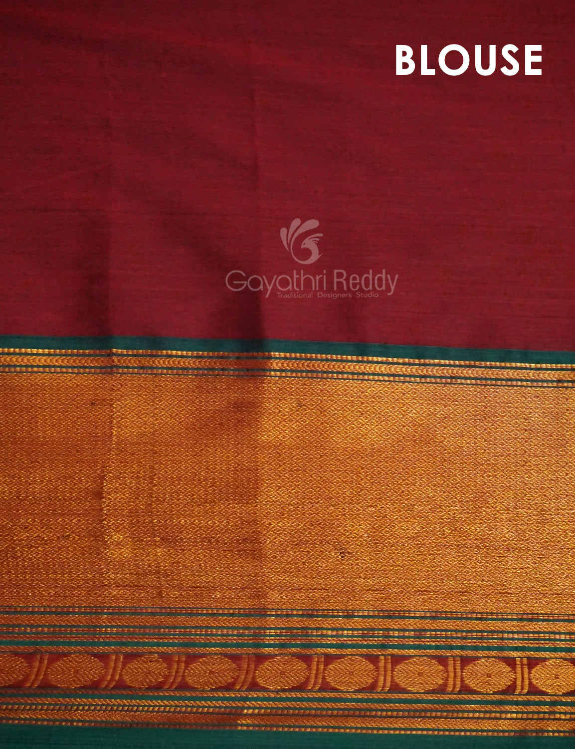 Kalanetha Maroon Colour Zari Kanchi Style Pure Narayanpet Cotton Saree By Gayathri Reddy Designer Studio | Swadesiicart
