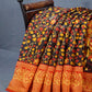 Shades of Black Colour Printed Semi Chanderi Saree By Gayathri Reddy Designer Studio | Swadesiicart
