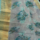 Pastel Blue Colour Floral All Over Print Semi Chanderi Saree By Gayathri Reddy Designer Studio | Swadesiicart