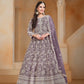 Anaita Lavender Embroidered Net Anarkali Suit