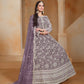 Anaita Lavender Embroidered Net Anarkali Suit