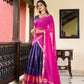 Lorenvalley Blue Cotton Silk Weaving Work With Paithani Concept Lehenga Choli | Swadesiicart