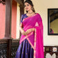 Lorenvalley Blue Cotton Silk Weaving Work With Paithani Concept Lehenga Choli | Swadesiicart
