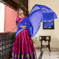 Lorenvalley Pink Cotton Silk Weaving Work With Paithani Concept Lehenga Choli | Swadesiicart