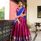 Lorenvalley Pink Cotton Silk Weaving Work With Paithani Concept Lehenga Choli | Swadesiicart