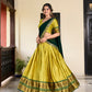 Lorenvalley Green Cotton Silk Weaving Work With Paithani Concept Lehenga Choli | Swadesiicart