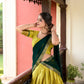Lorenvalley Green Cotton Silk Weaving Work With Paithani Concept Lehenga Choli | Swadesiicart