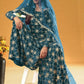 Anaita Teal Blue Faux Georgette Plazzo Suit With Embroidery & Sequins Work