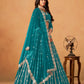 Anaita Teal Green Art Silk Lehenga Choli With Embroidery Work