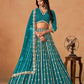 Anaita Teal Green Art Silk Lehenga Choli With Embroidery Work