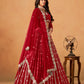 Anaita Red Art Silk Lehenga Choli With Embroidery Work