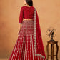 Anaita Red Art Silk Lehenga Choli With Embroidery Work