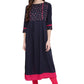 NOZ2TOZ Women's Blue Anarkali Kurta- (1pc set) - Noz2Toz