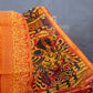 Shades of Black Colour Printed Semi Chanderi Saree By Gayathri Reddy Designer Studio | Swadesiicart