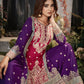 Anaita Maroon And Wine Embroidered Viscose Chinon Salwar Suit
