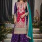 Anaita Maroon And Wine Embroidered Viscose Chinon Salwar Suit