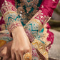 Anaita Teal And Maroon Embroidered Viscose Chinon Salwar Suit