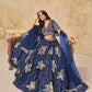 Anaita Navy Blue Heavy Art Silk Lehenga Choli With Embroidery Work