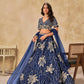 Anaita Navy Blue Heavy Art Silk Lehenga Choli With Embroidery Work
