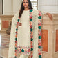 Anaita Cream Faux Georgette Plazzo Suit With Embroidery & Sequins Work