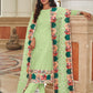 Anaita Green Faux Georgette Plazzo Suit With Embroidery & Sequins Work